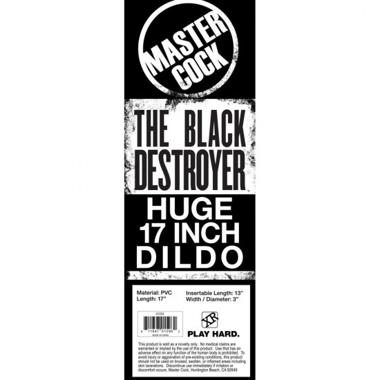 XR The Black Destroyer Huge Suction Cup Dildo