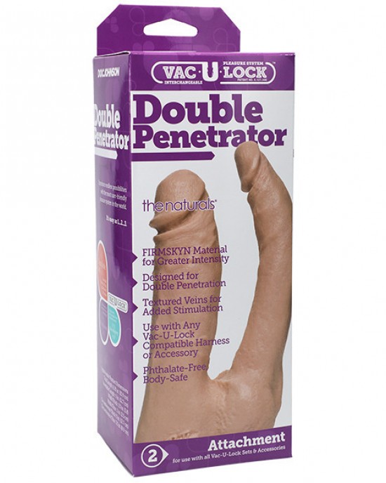 VacULock Double Penetrator Natural Dildo Attachment