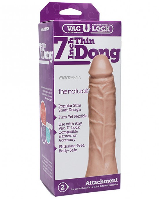 VacULock Thin 7 Inch Natural Dong Attachment