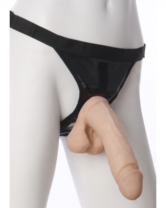 VacULock Ultraskyn 8 Inch Realistic Cock With Ultra Harness