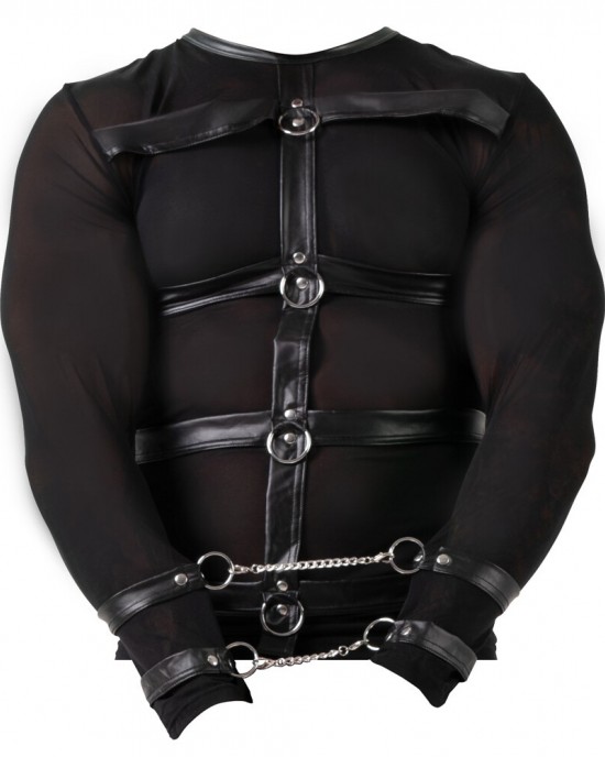 Svenjoyment Long Sleeved Top With Harness And Restraints