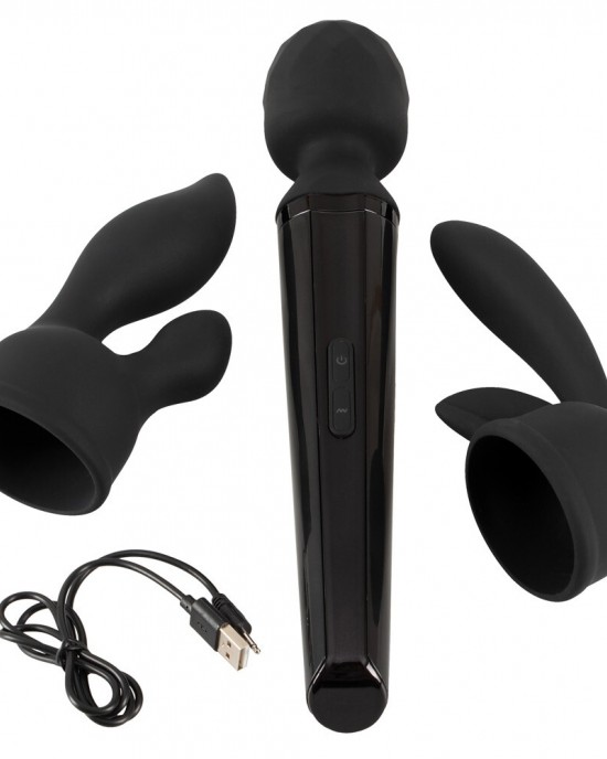 Super Strong Wand Vibrator With 2 Attachments