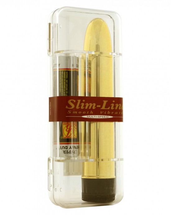 Slimline Smooth Multi Speed Vibrator Gold
