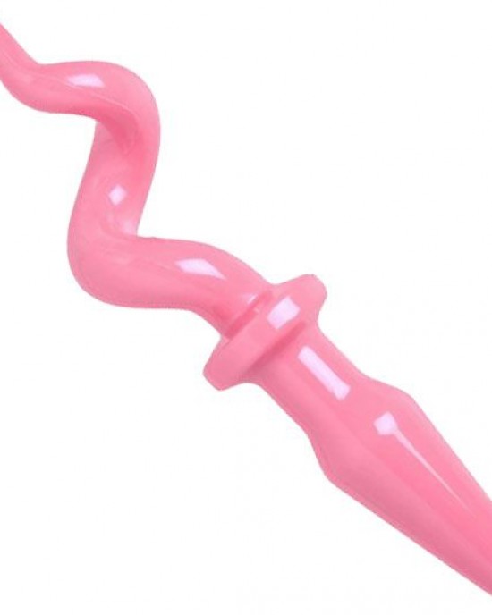 XR Pig Tail Pink Butt Plug