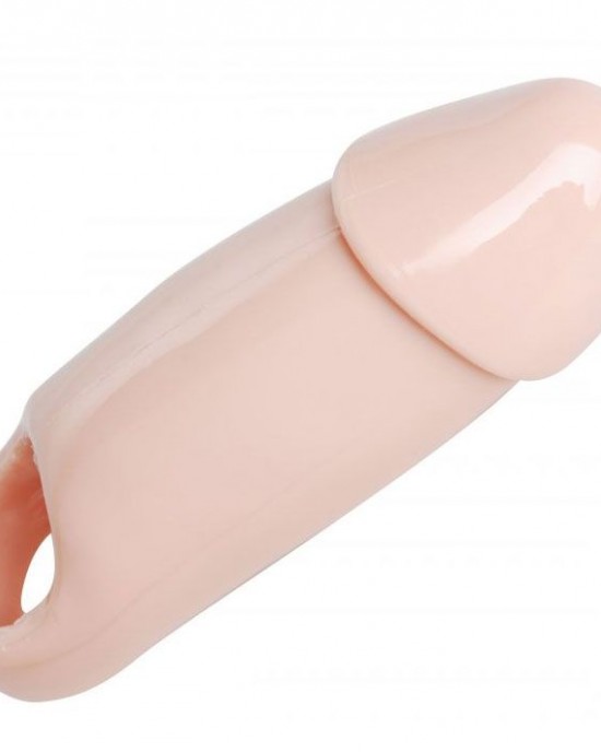 Size Matters Really Ample Wide Penis Enhancer Sheath Flesh
