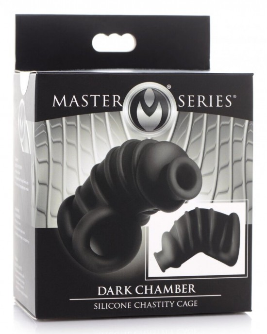 Master Series Dark Chamber Silicone Chastitys Cage