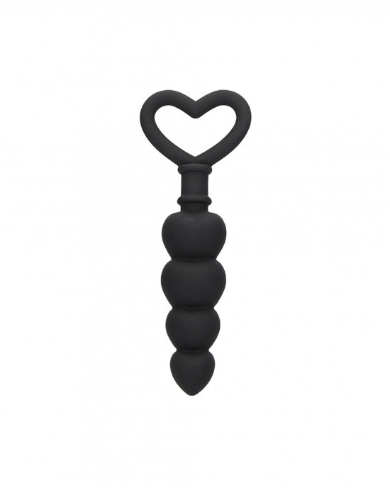 Ouch Silicone Anal Love Beads Black