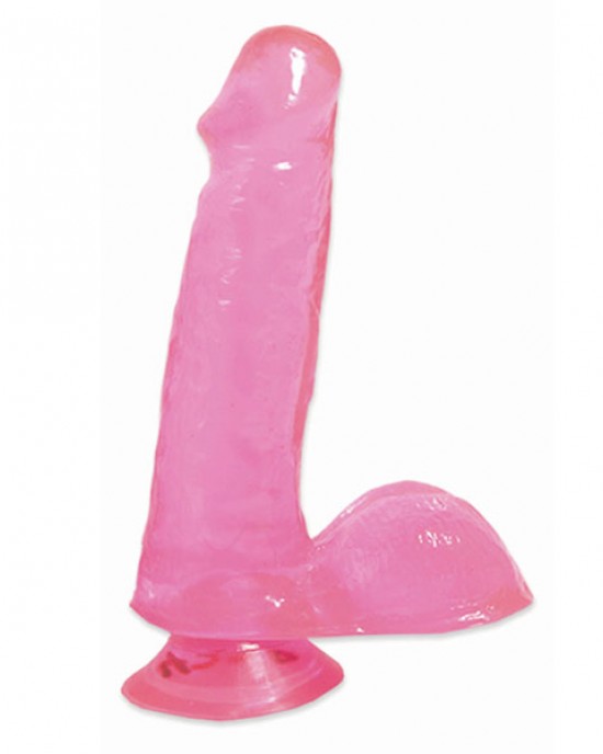 Basix Dong With Suction Cup 6 Inch Pink