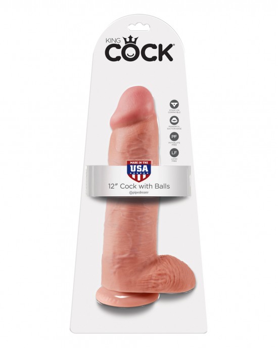 King Cock 12 Inch Cock Dildo With Balls