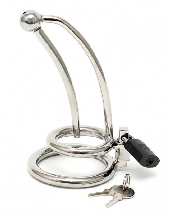 Chastity Penis Lock Curved With Urethral Tube