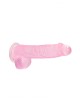 RealRock 6 Inch Pink Realistic Crystal Clear Dildo