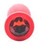 Large Red Jewelled Silicone Butt Plug