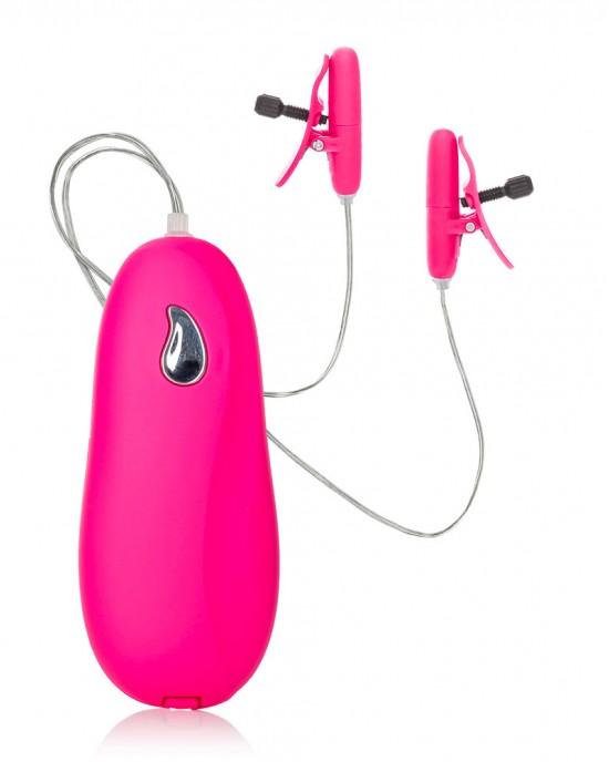 Heated Vibrating Nipple Teasers Pink