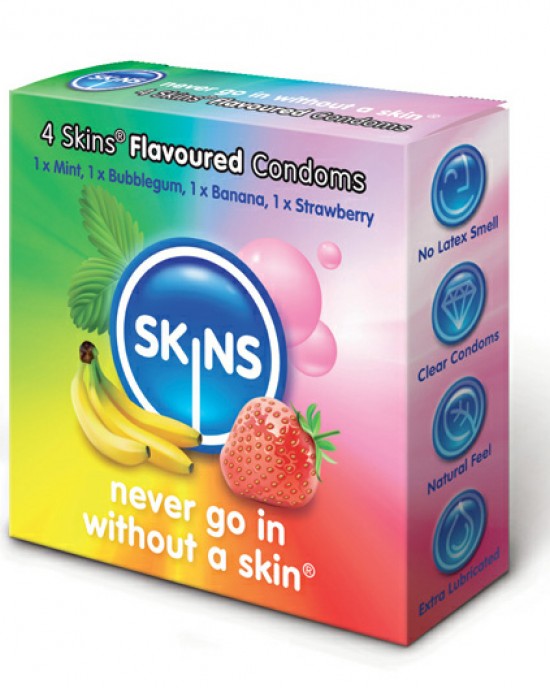 Skins Condoms Flavoured 4 Pack