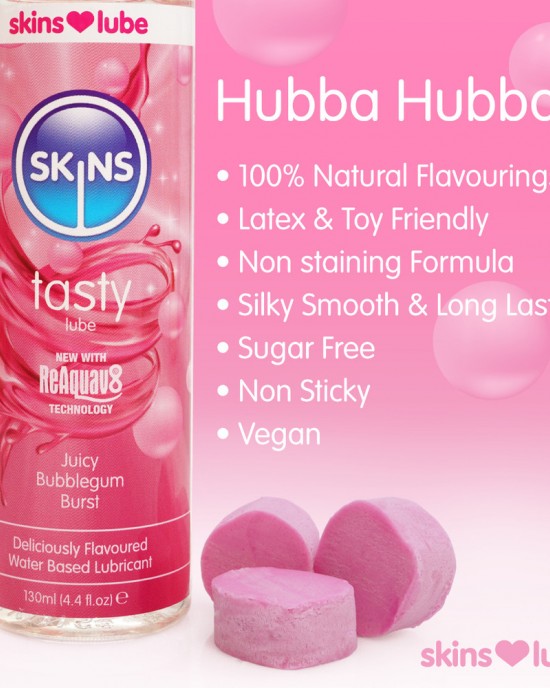 Skins Juicy Bubblegum Blast Waterbased Lubricant 130ml