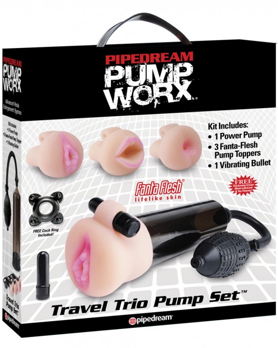 Pump Worx Travel Trio Set Masturbator