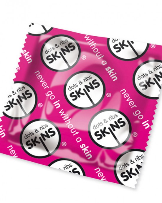 Skins Condoms Dots And Ribs x50 (Pink)