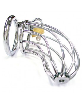 Rouge Stainless Steel Chasity Cock Cage With Padlock