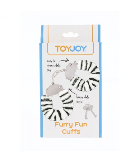 ToyJoy Furry Fun Wrist Cuffs Zebra