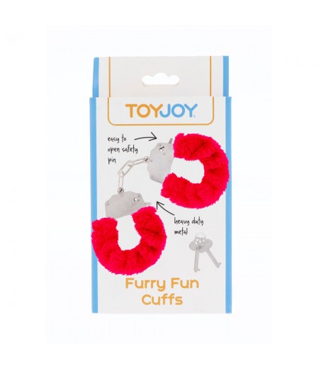ToyJoy Furry Fun Wrist Cuffs Red