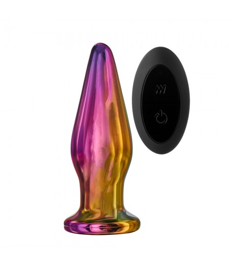 Glamour Glass Remote Control Tapered Butt Plug