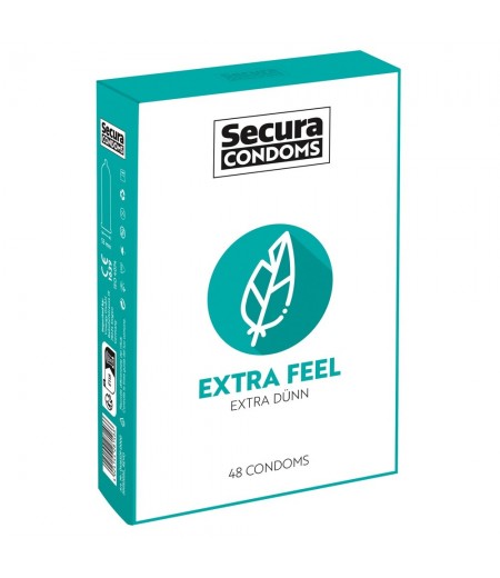 Secura Condoms 48 Pack Extra Feel