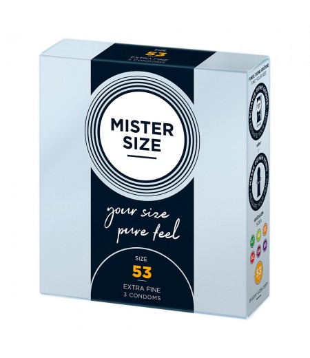 Mister Size 53mm Your Size Pure Feel Condoms 3 Pack