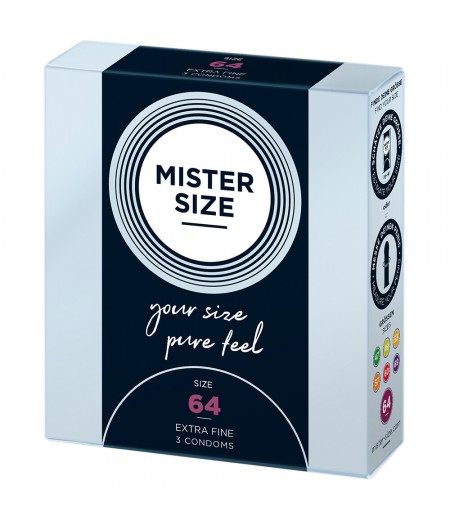 Mister Size 64mm Your Size Pure Feel Condoms 3 Pack