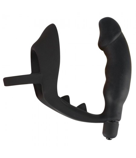 Black Velvets Cock Ring And Vibrating Anal Plug