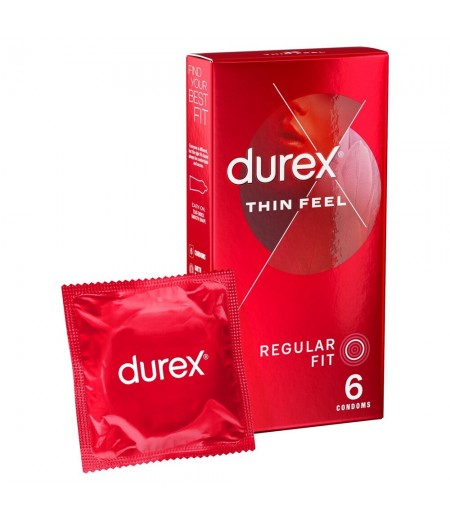 Durex Thin Feel Regular Fit Condoms 6 Pack