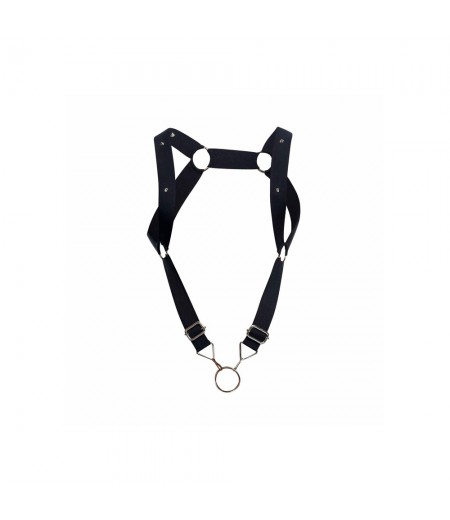 Male Basics Dngeon Straight Back Harness With Cockring