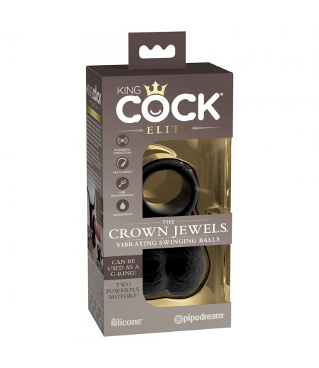 King Cock The Crown Jewels Weighted Swinging Vibrating Balls