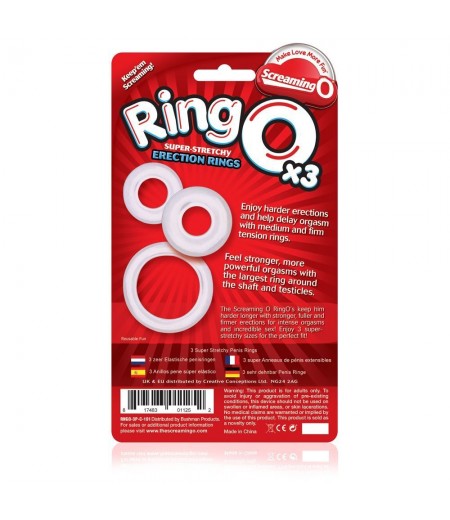 Screaming O RingO x3 Clear Cock Rings