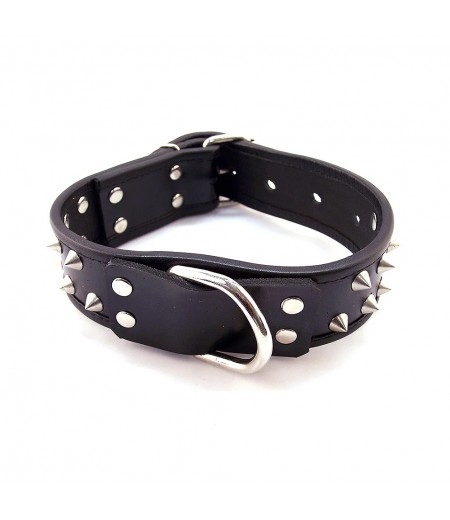 Rouge Garments Black Leather Studded Collar