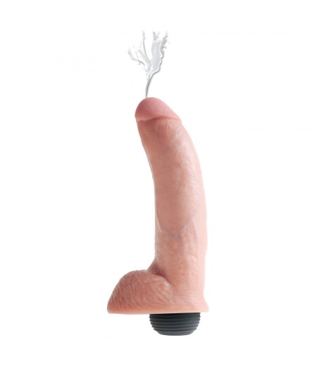 King Cock 9 Inch Squirting Dildo With Balls Flesh