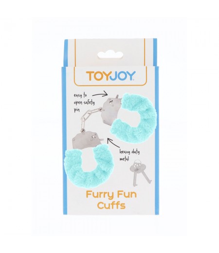 ToyJoy Furry Fun Wrist Cuffs Aqua