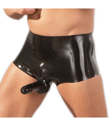 Latex Boxers With Penis Sleeve Black