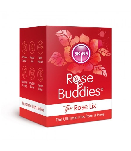 Skins Rose Buddies The Rose Flix Clitoral Massager Red