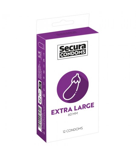 Secura Condoms 12 Pack Extra Large