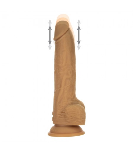 Naked Attraction 9 Inch Thrusting Dildo Caramel