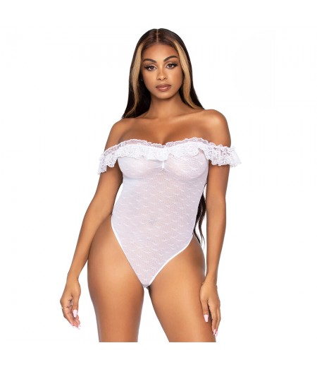 Leg Avenue Off the Shoulder Teddy UK 8 to 14