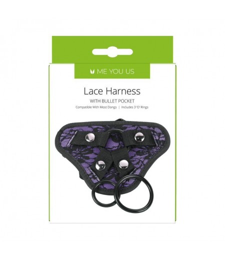 Me You Us Lace Harness With Bullet Pocket
