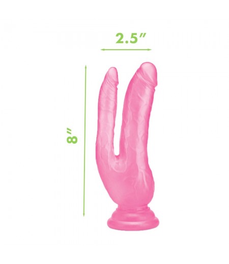Me You Us Ultra Cock Double Dildo 8 Inch Pink