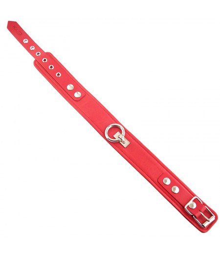 Rouge Garments Plain Red Leather Collar