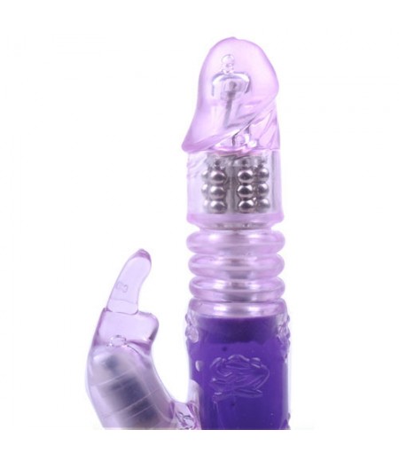 Rabbit Vibrator With Thrusting Motion Purple