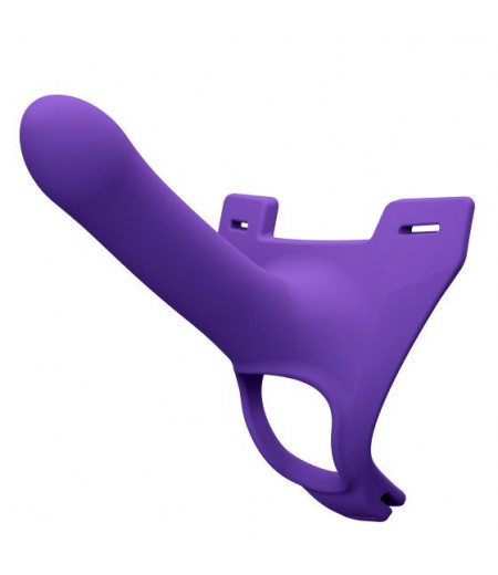 Zoro Silicone Strap on System With Waistbands Purple 5.5 Inch