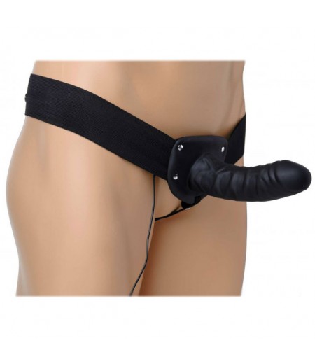 Deluxe Vibro Erection Assist Hollow Silicone Strap On
