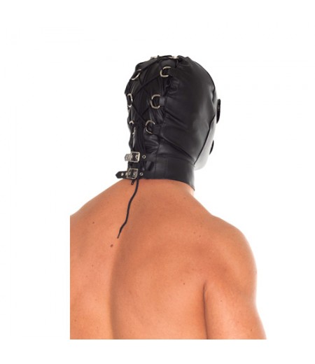 Leather Full Face Mask With Detachable Blinkers