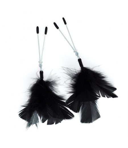 Black Feather Nipple Clamps
