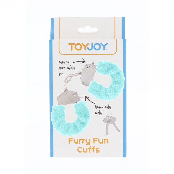 ToyJoy Furry Fun Wrist Cuffs Aqua